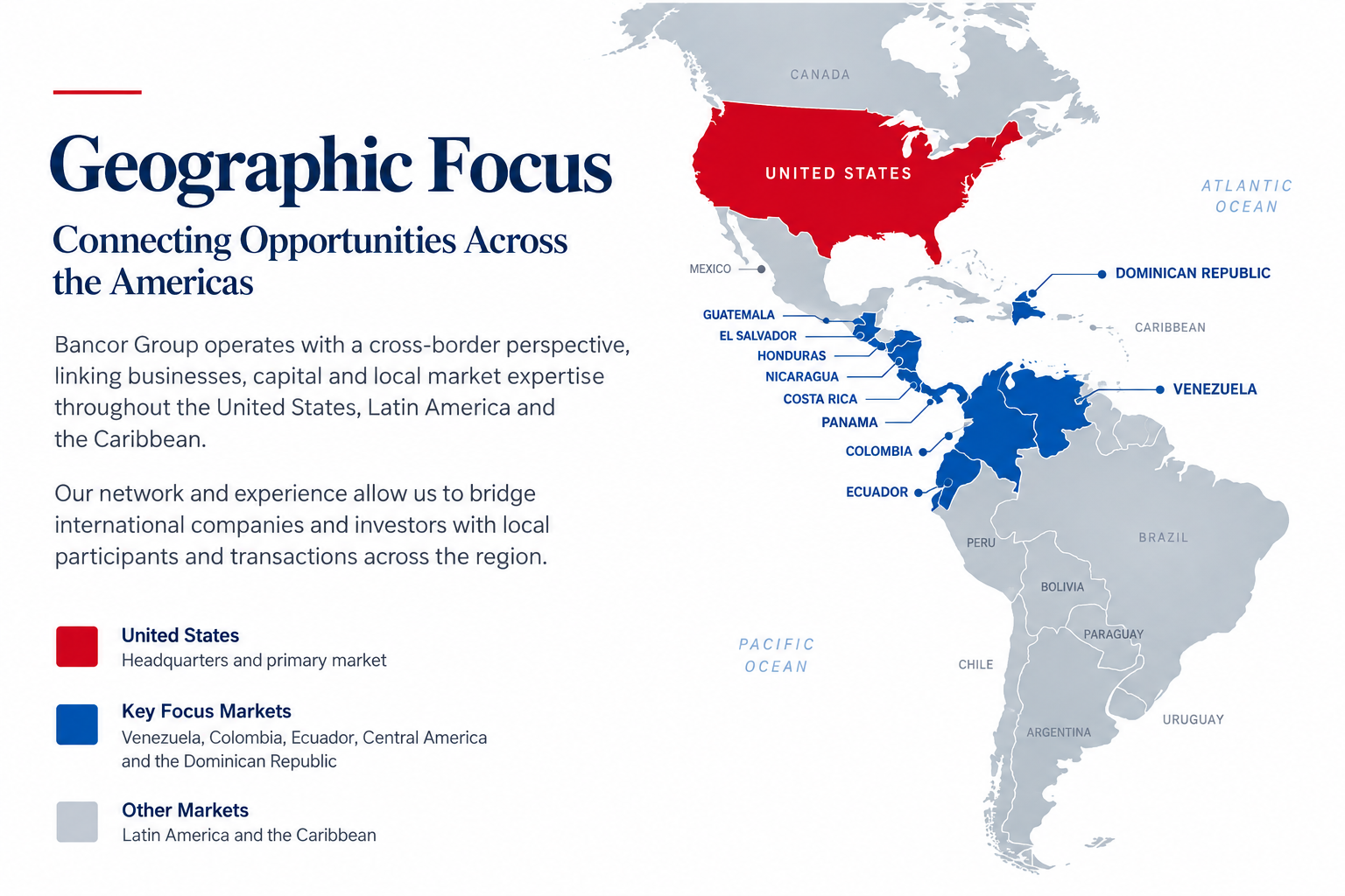Bancor Group geographic focus